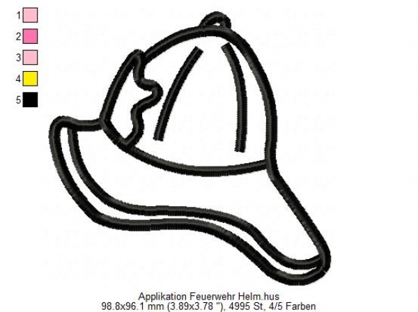 Applique Fireman's Helmet 4'x4'